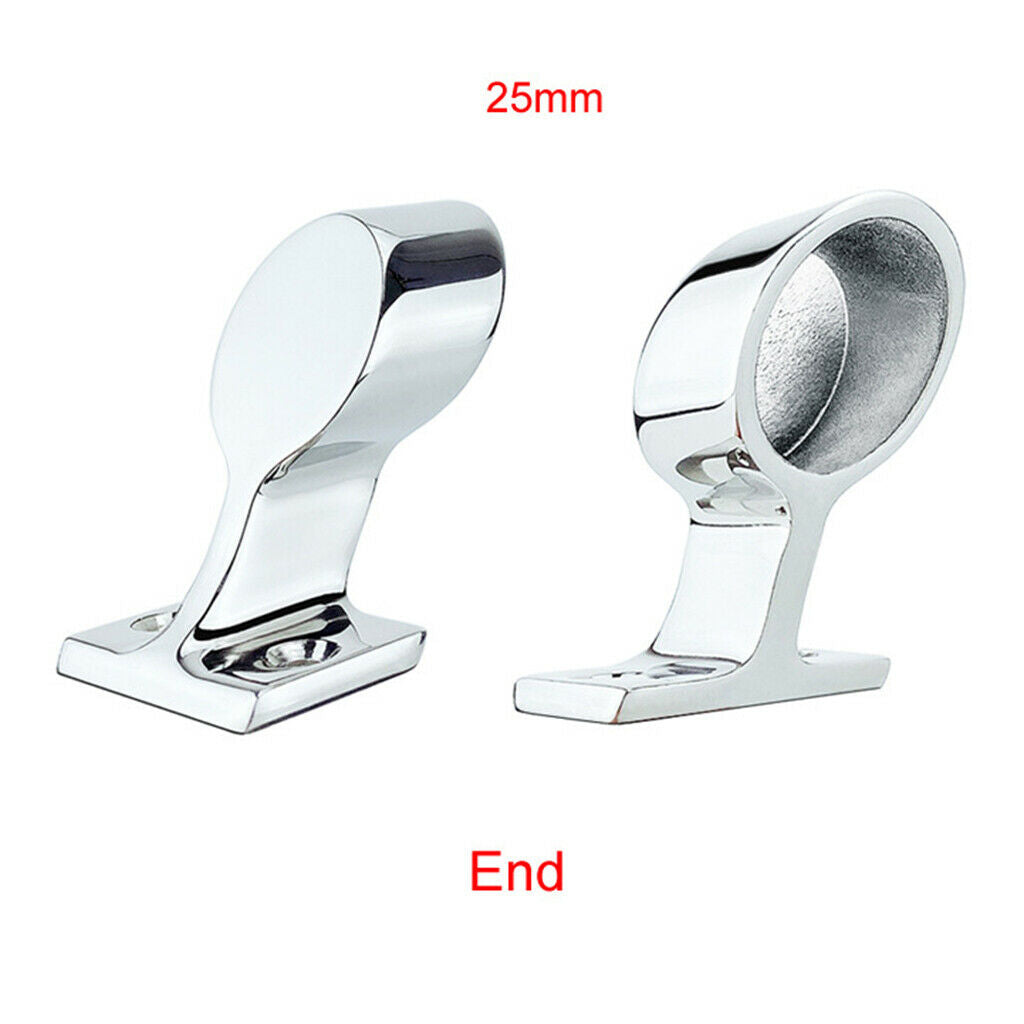 25mm/1" 316 Stainless Steel Marine Hand Rail Fitting Right End Boat Yatcht