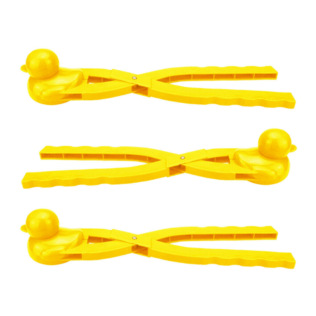 Snow Mold Snowball Maker Clip Snow Toys Tool Winter Outdoor Sport Yellow
