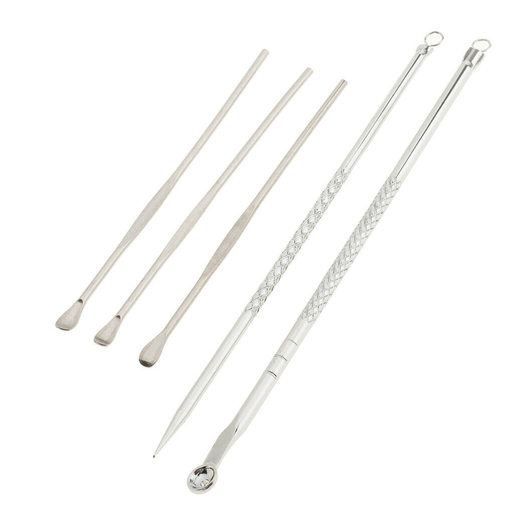 5Pieces Blackhead Acne Pimple Blemish Extractor Remover Earpick Cleaner Tool