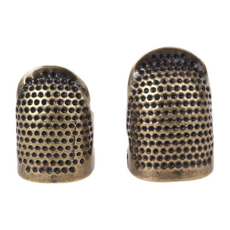 4pcs/set Finger Thimbles Metal Shield Protector Pin Needles Grip Sewing Quilting