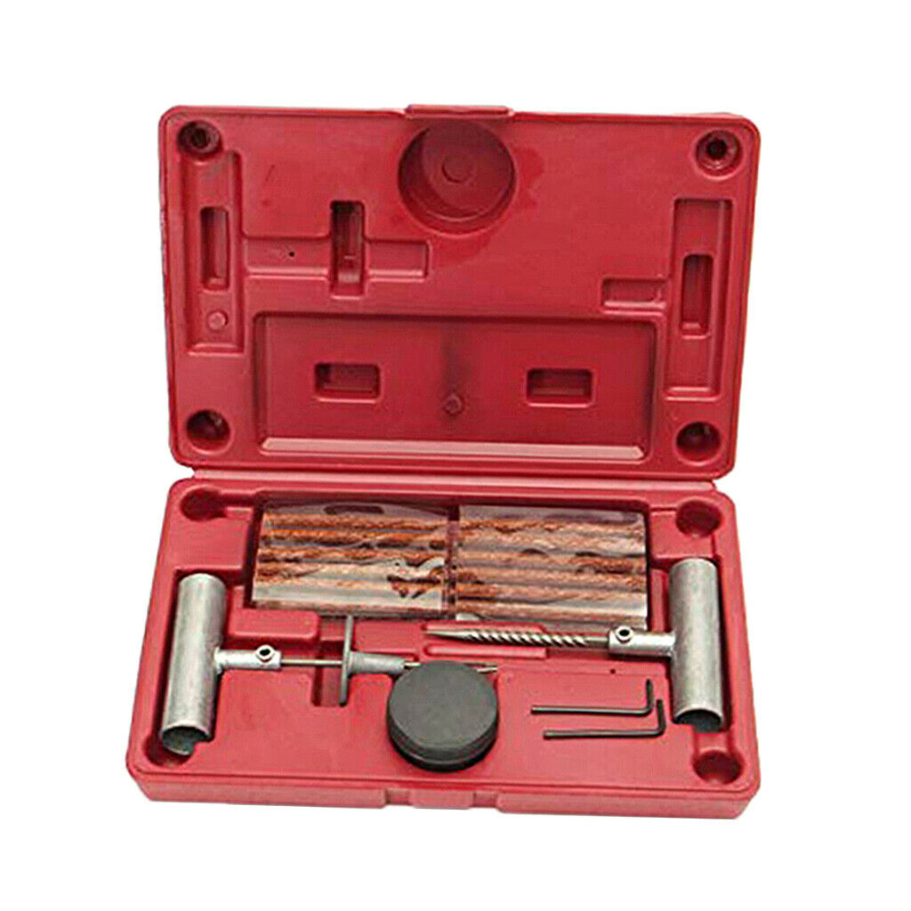 Tire Repair Kit 35pc DIY Set Plug Patch Flat Tubeless Car Truck Motorcycle