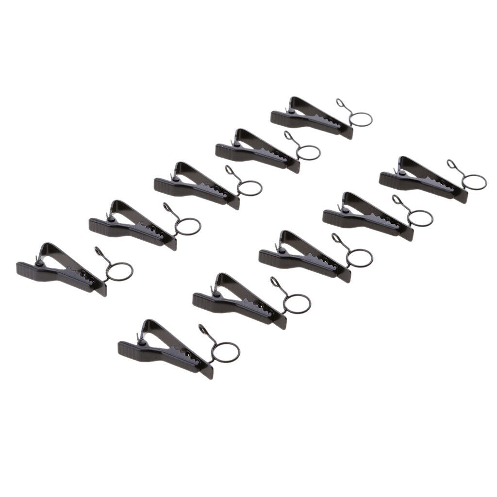 10Pcs Ring-type Microphone Lapel Tie Metal Clip Holder For Lavalier Mic 10mm