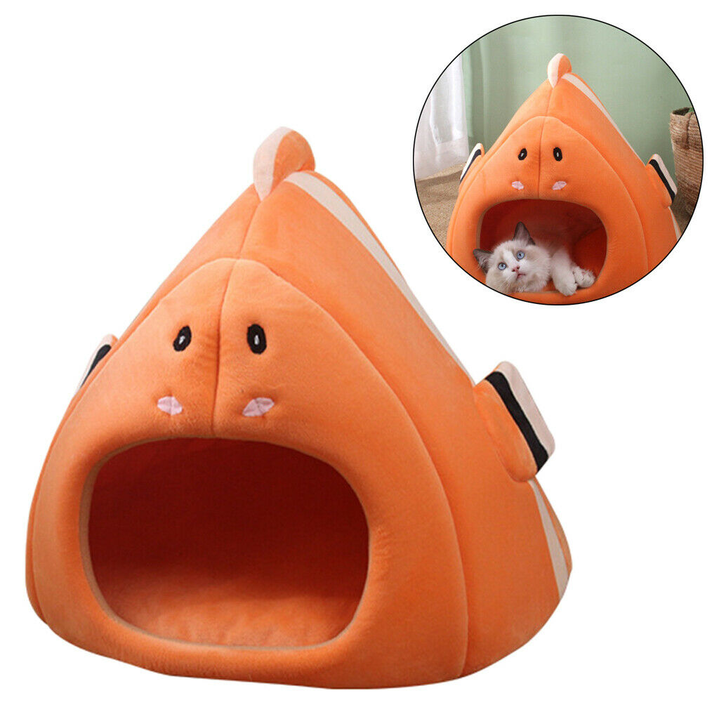 Pet cave bed washable cute little cave cozy soft warm for