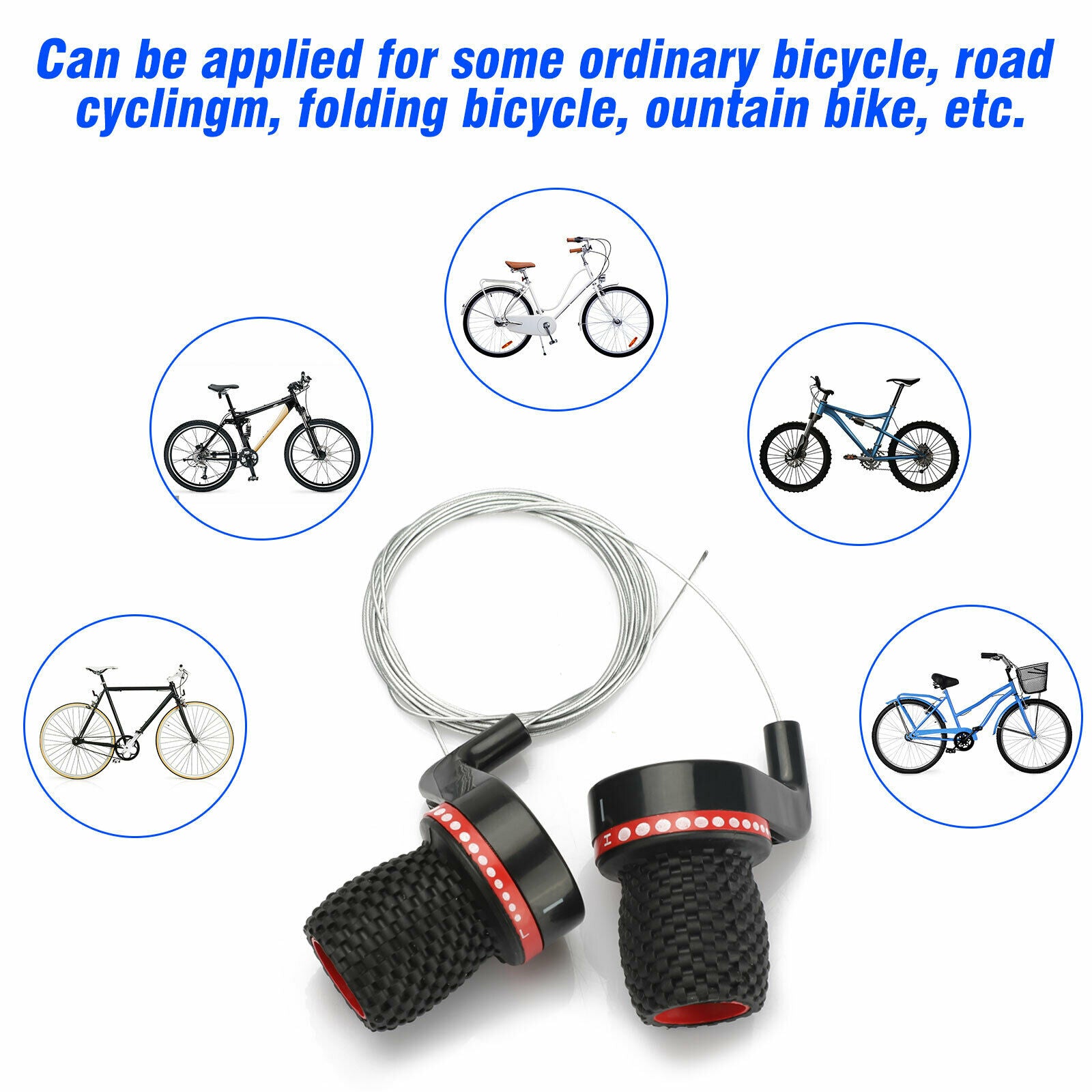 Bike Shift Levers Handle Bicycle Twist Grip Gear Cycle Speed Handlebar Shifter