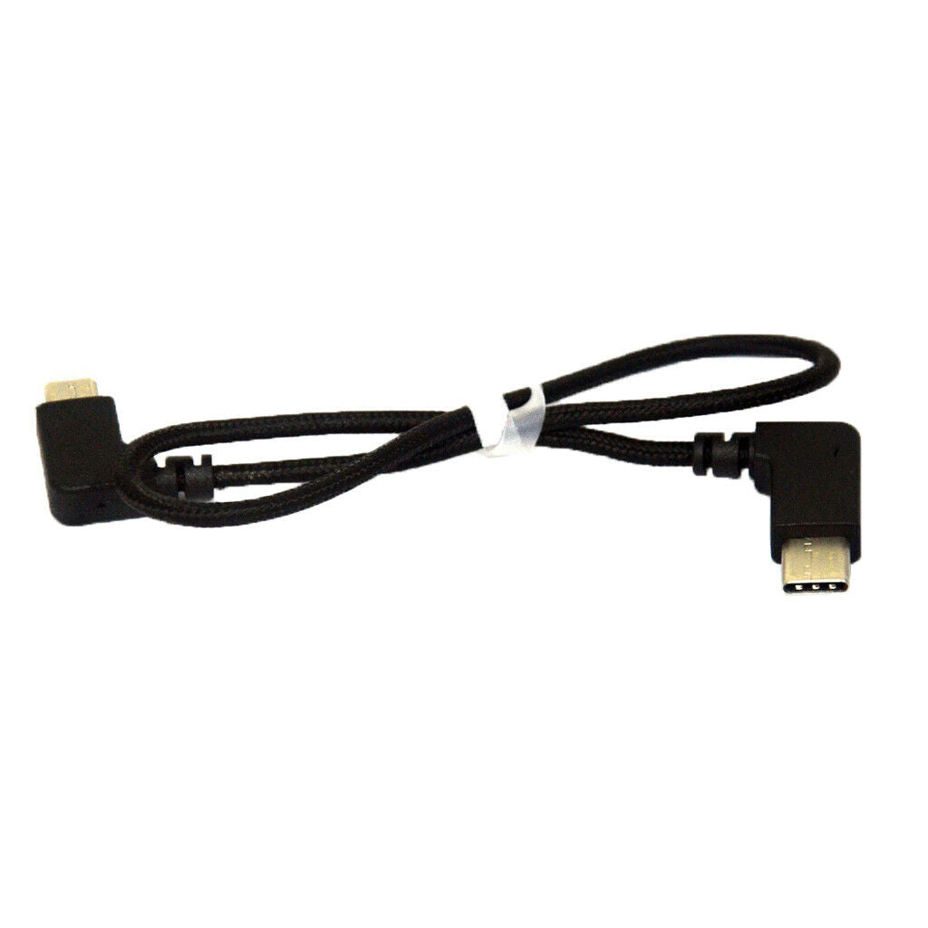 Double Micro USB Data Cable Braided Black Nylon for