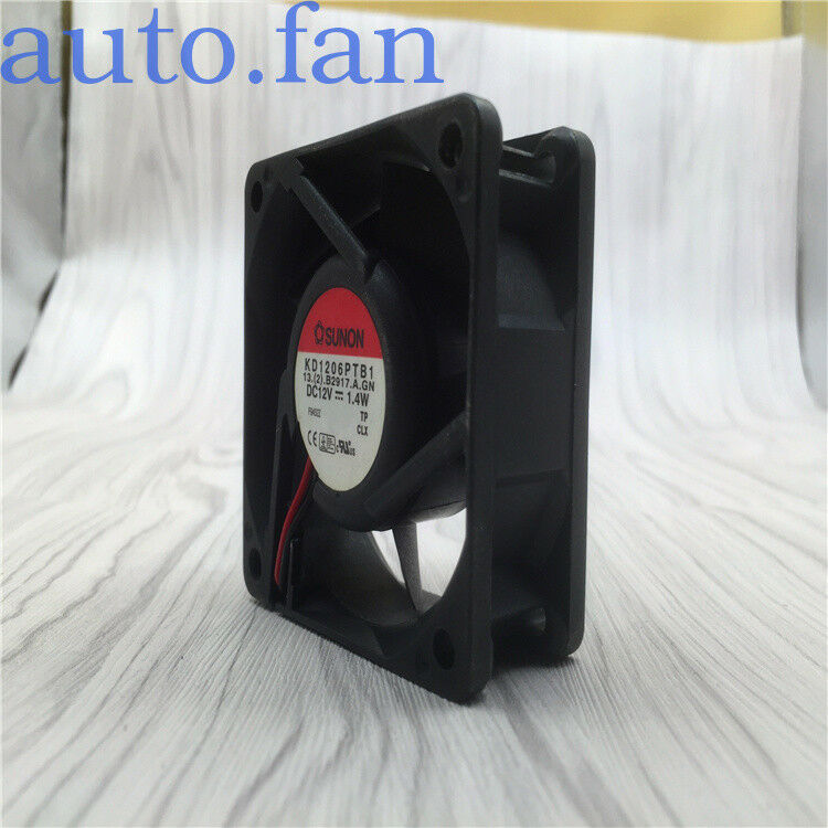 For SUNON standard 6cm 6025 double ball cooling fan 12V 1.4W KD1206PTB1 2 lines