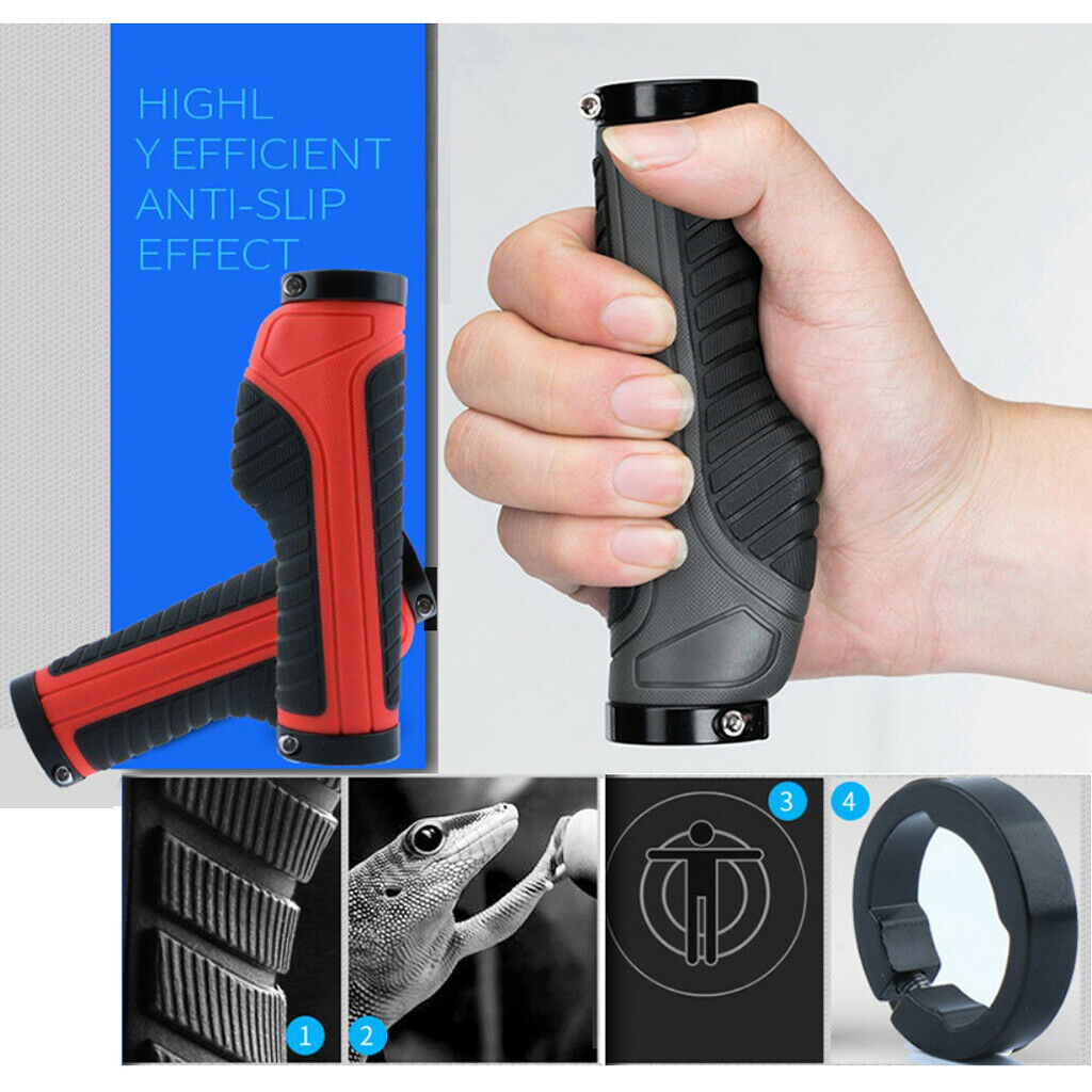 Rubber Anti-slip Bicycle Handlebar Grips Scooter Handlebar Overgrip Red