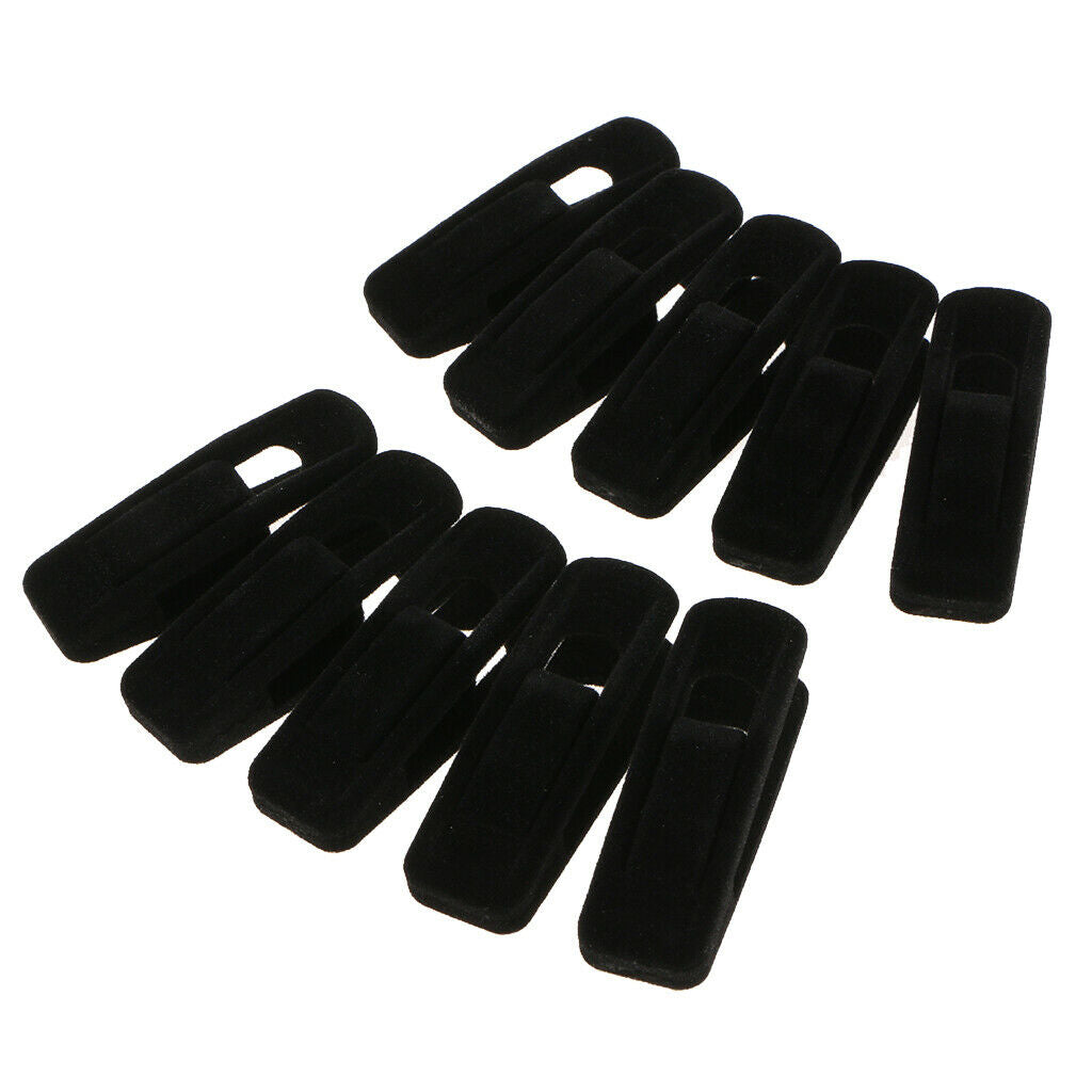 20pcs/Pack Black Velvet Surface Clothes Clips/Clothespins/Clothing Clamps Strong