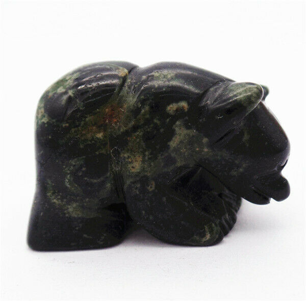 38x23x16mm Natural Kambaba Jasper Carved Bear Decoration Statue Decor HH7756