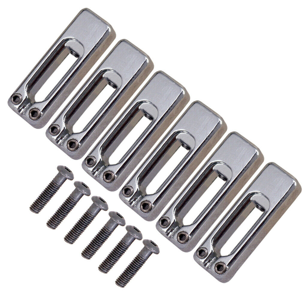 12 Pack Electric Guitar Tremolo Bridge Saddles with Screws for Musical