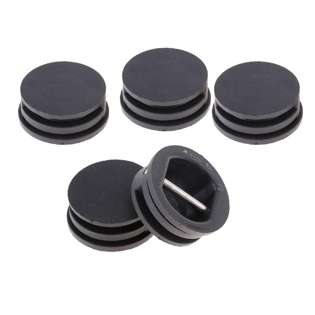 5pcs Surfboard Short/Long Board   Leash Leg Rope Repair Plugs (Black)