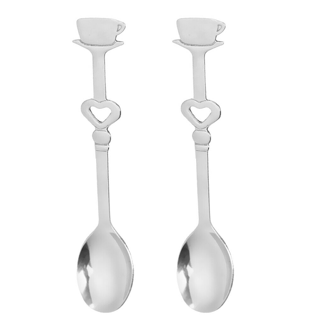 Stainless Steel Beverage Coffee Demitasse Spoon Stirrer - Silvery