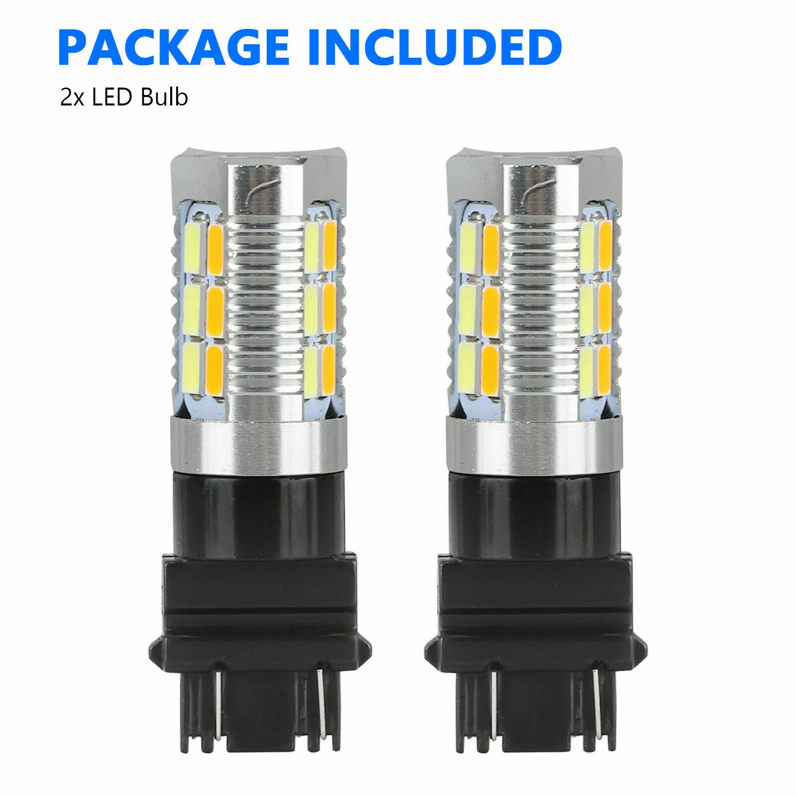 2X 3157 3757 Switchback 22LED High Power Turn Signal Lamp Light Bulb Amber/White