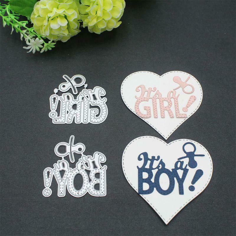 DIY Handicrafts "Boy" "Girl" Art Word Cutting Dies Metal Cutting Stencils Stamp