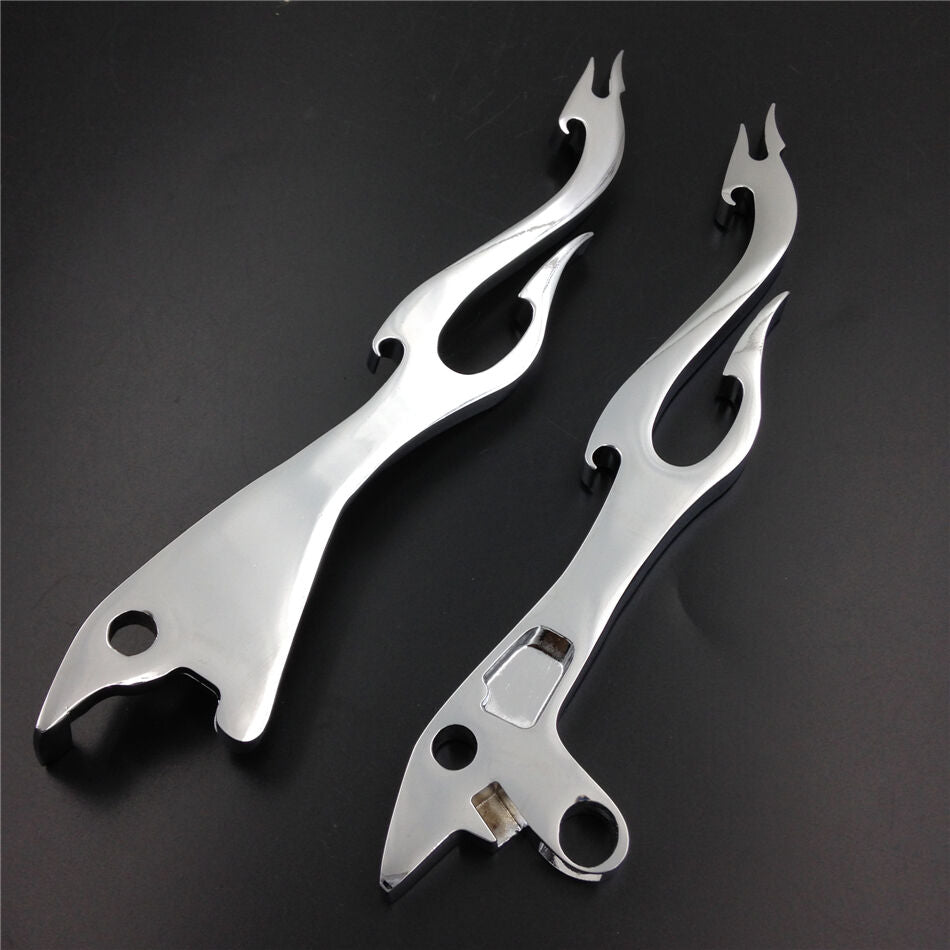 Chrome Brake Clutch Flame Hand Levers Fit for SUZUKI Intruder 800 1400 1500