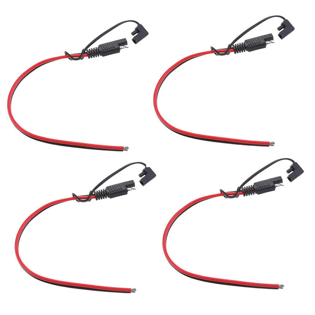 4 Pieces 30cm 14AWG Hot Solar Battery Charger SAE DIY Line Connector Cable