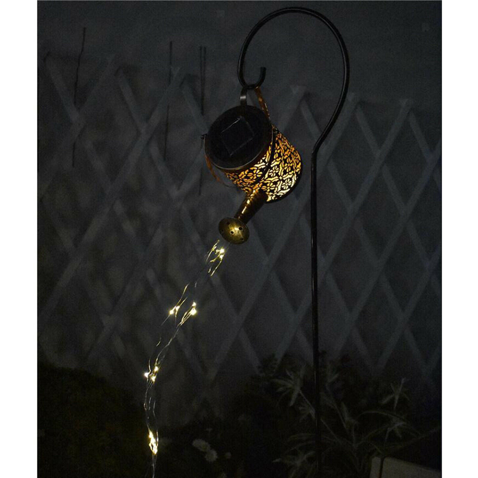 Landscape Watering Can Stake Solar Power Garden Light Decor Outdoor