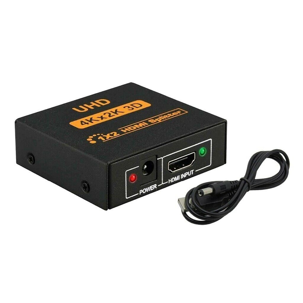 Ultra HD 1080P 1 IN 2 4K HDCP Stripper 1×2 HDMI Splitter Switcher For HDTV .