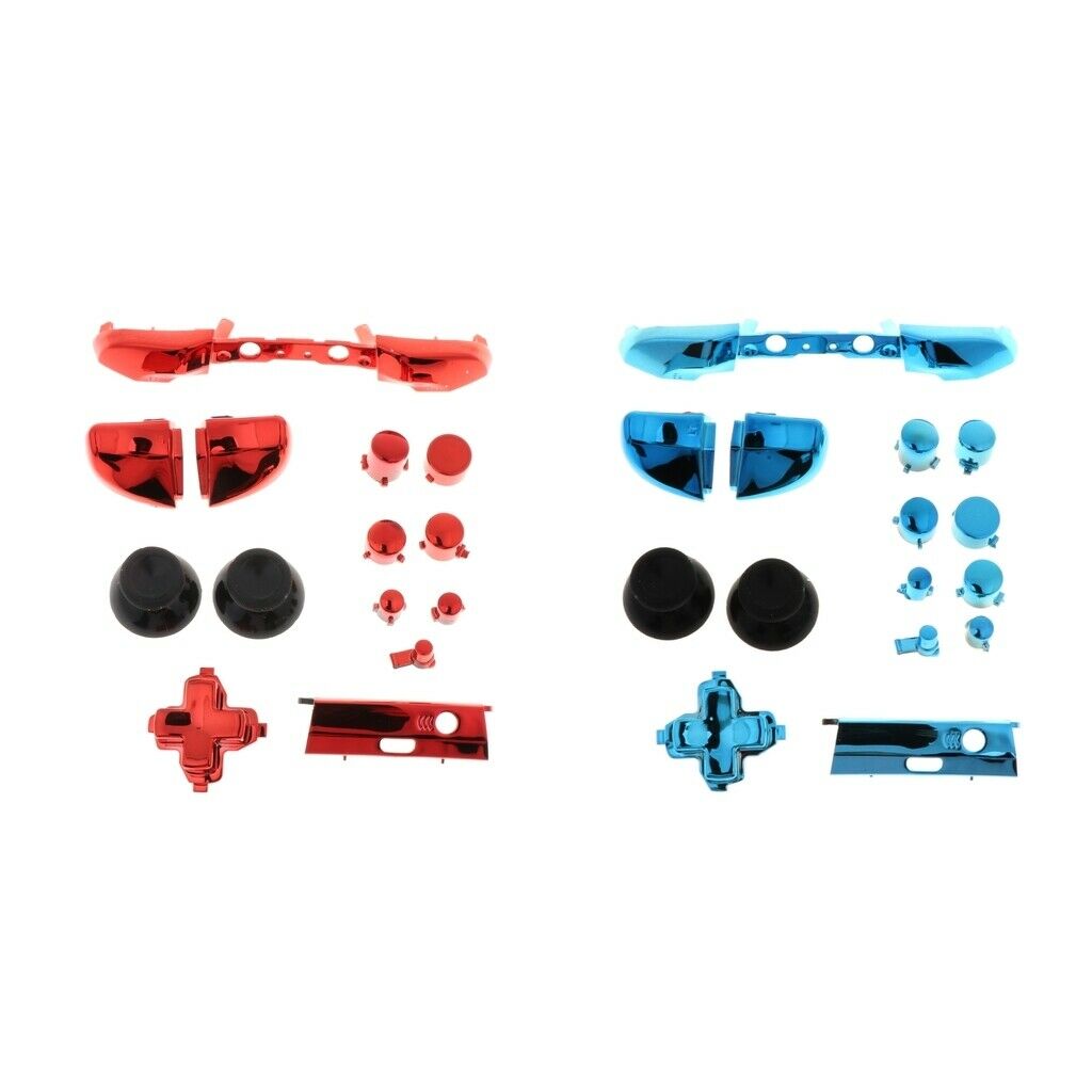 2 Packs Full Set Plated D-pad Triggers Buttons RT LT RB LB Button ABXY Buttons