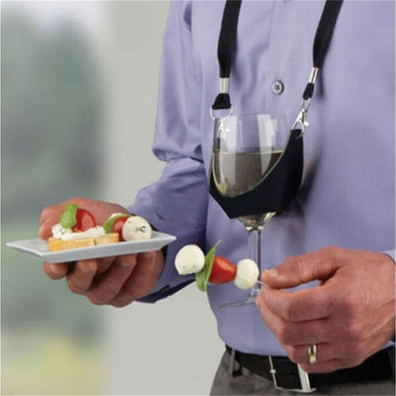 Portable Wine Yoke Lanyard Glass Holder Straps Birthday Gifts Present Nice