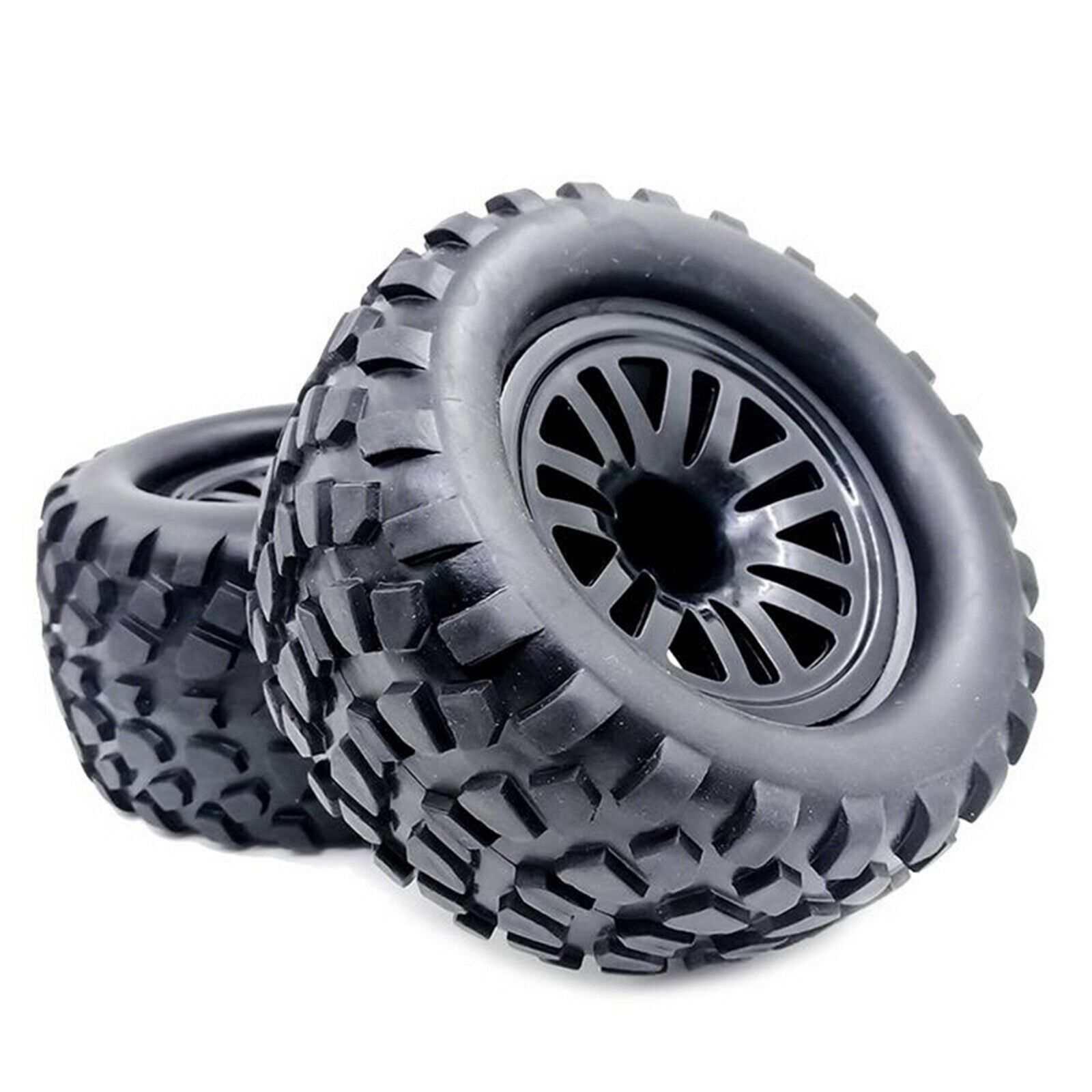 4X Rubber Tire for Henglong 94188 Nitro Car 1/10  Monster Truck Accessory