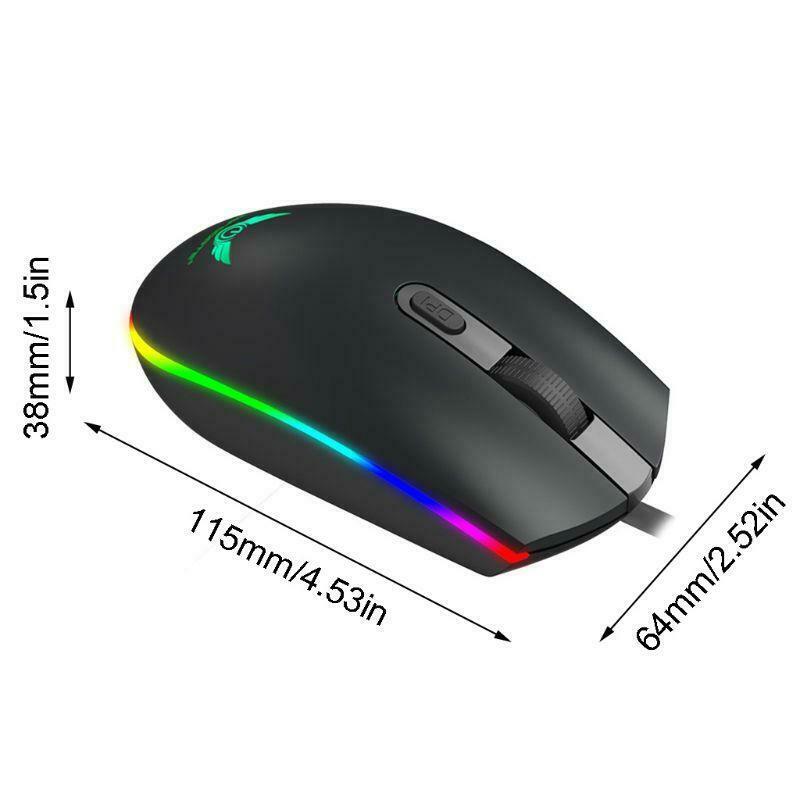 RGB Wired Gaming Mouse Optical Wire Computer Gamer Mice for PC Laptop Notebook