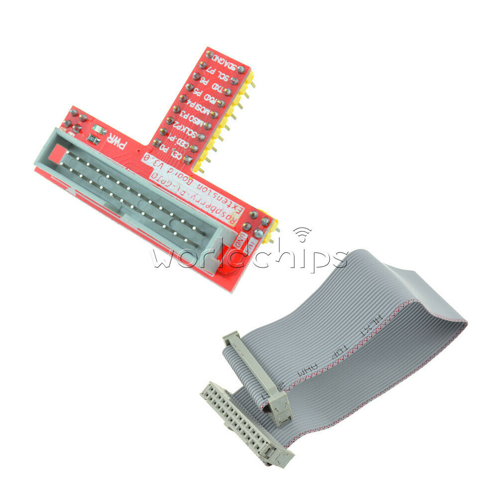 Raspberry PI GPIO Extension Board + 26 Pin Extension Flat Ribbon Cable Wire