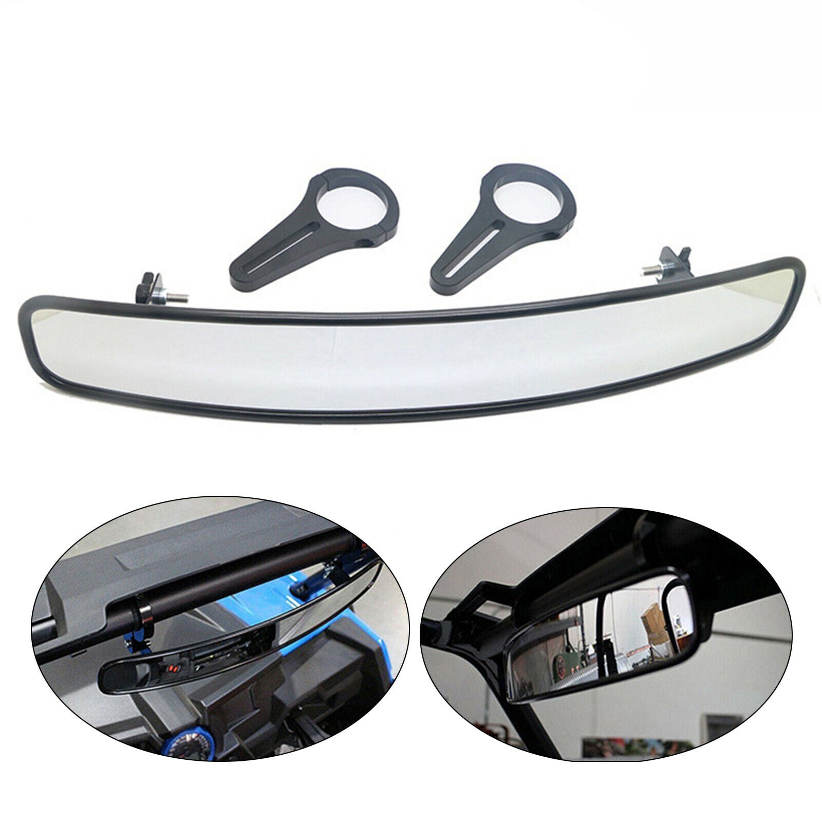 Rear View Mirror with 1.75" Clamps Compatible with Polaris ALL RZR PRO XP