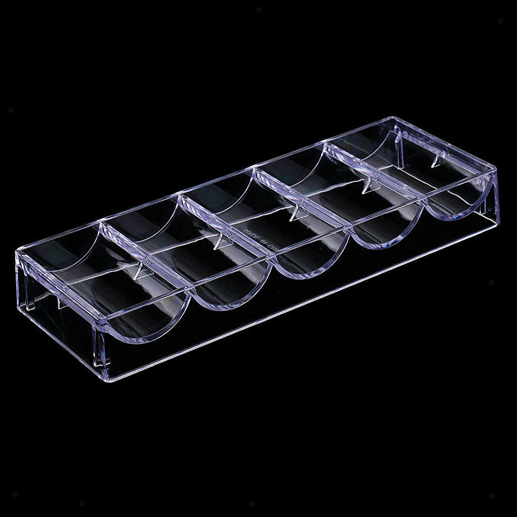 12X Poker Chip Tray Storage Case Container Stackable Professional Casino Accs