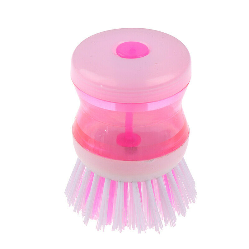 Kitchen Washing Utensils Pot Dish Brush With Washing Up Liquid Soap DispensDD