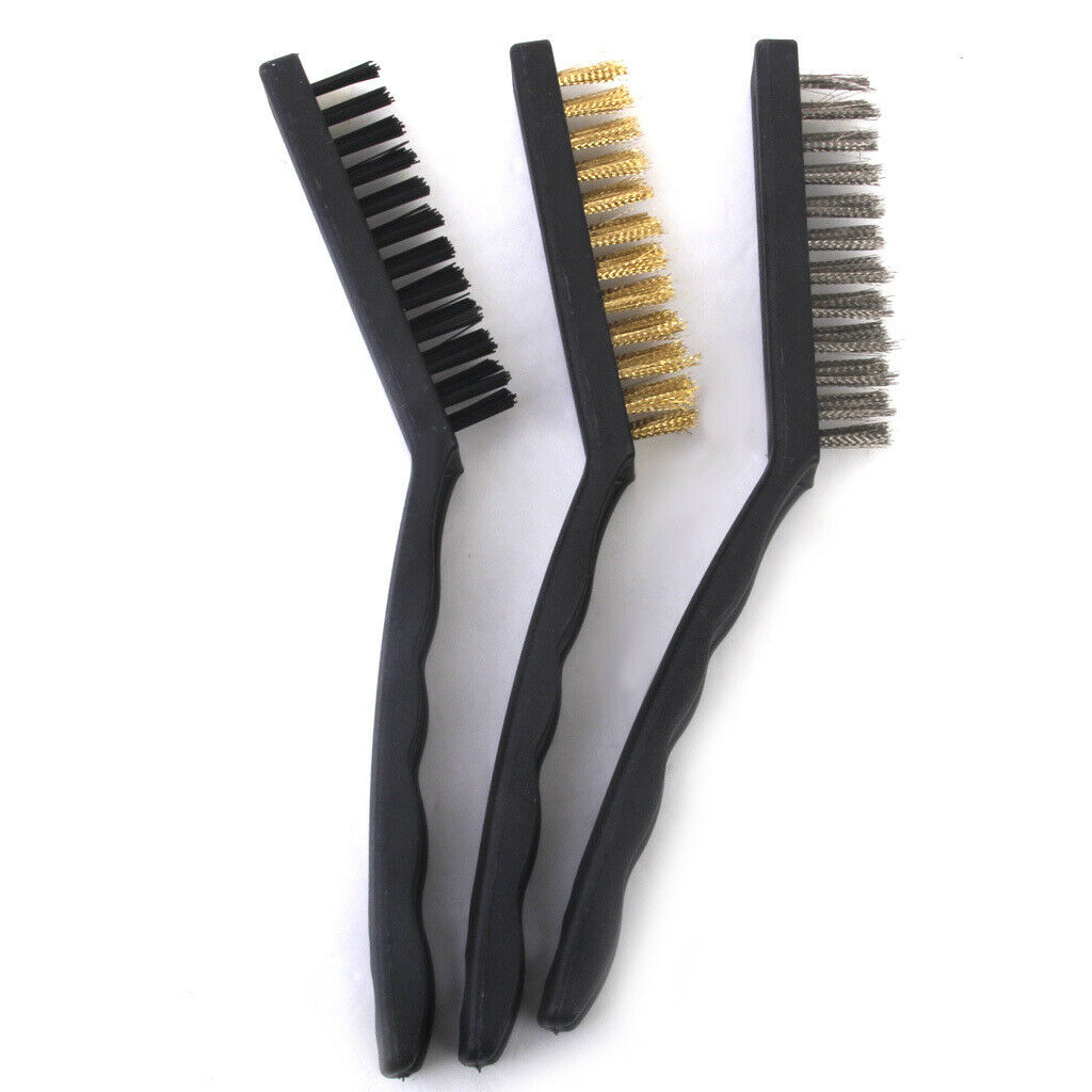 Mini Wire Brush Set Steel Brass Nylon