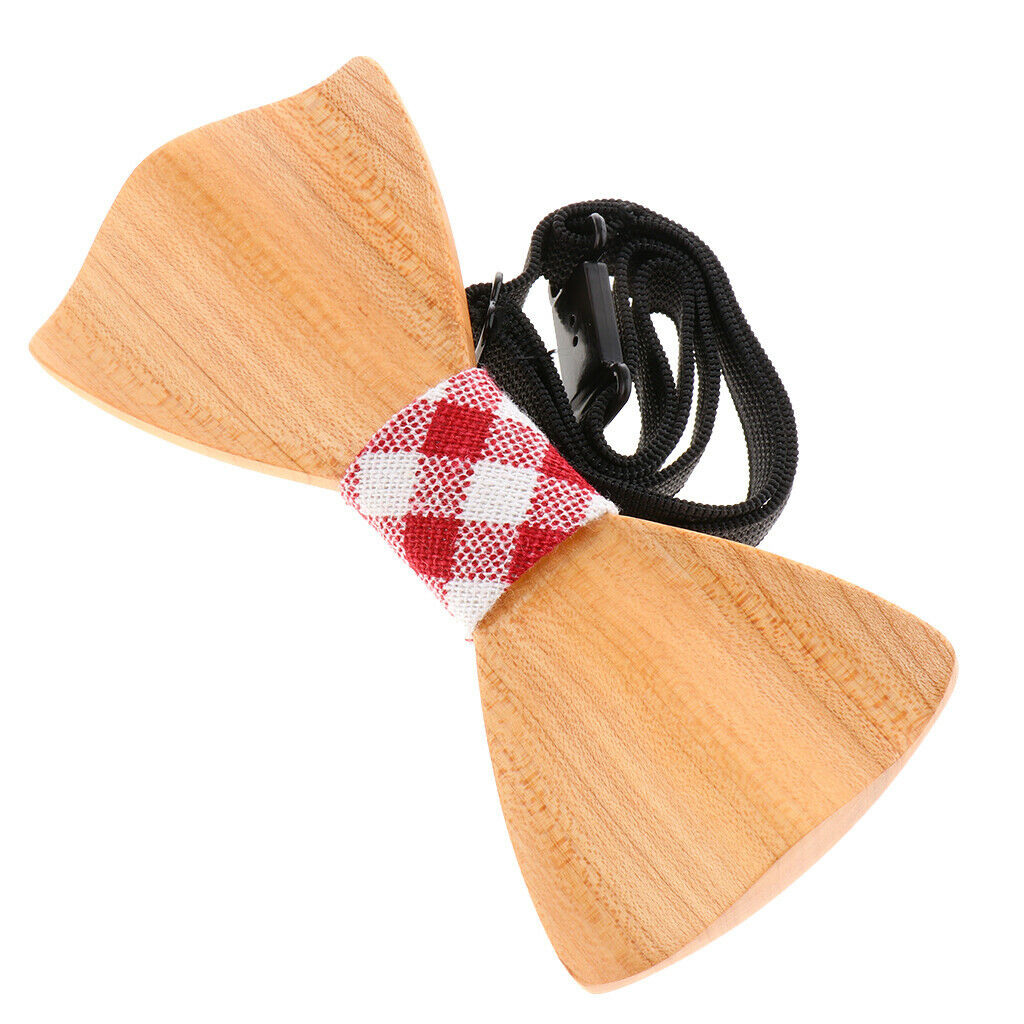 Fashion Men Women Wooden Bow Tie Accessory Wedding Event Party Tie M117-047