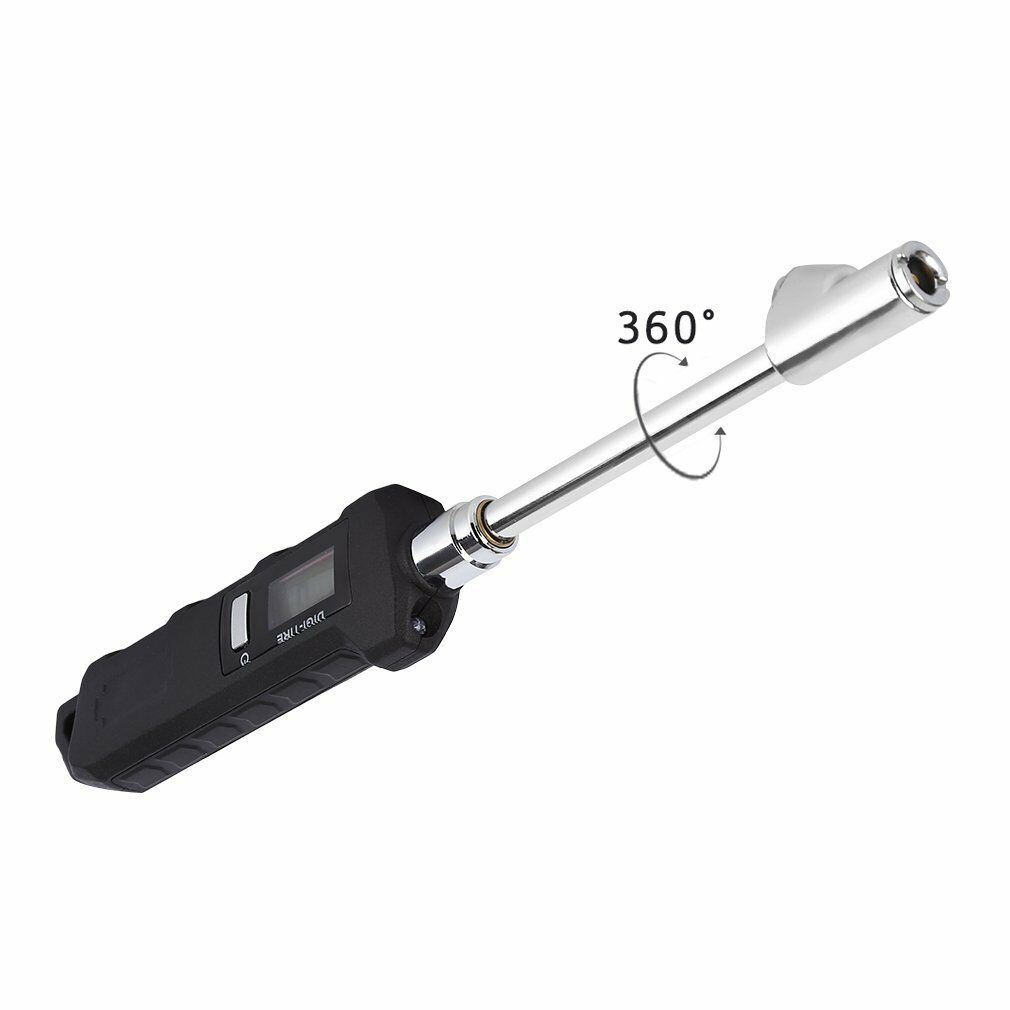 150PSI Digital Tire Pressure Gauge and Air-Releaser w/ 2 Nozzle PSI/BAR/KPA Unit