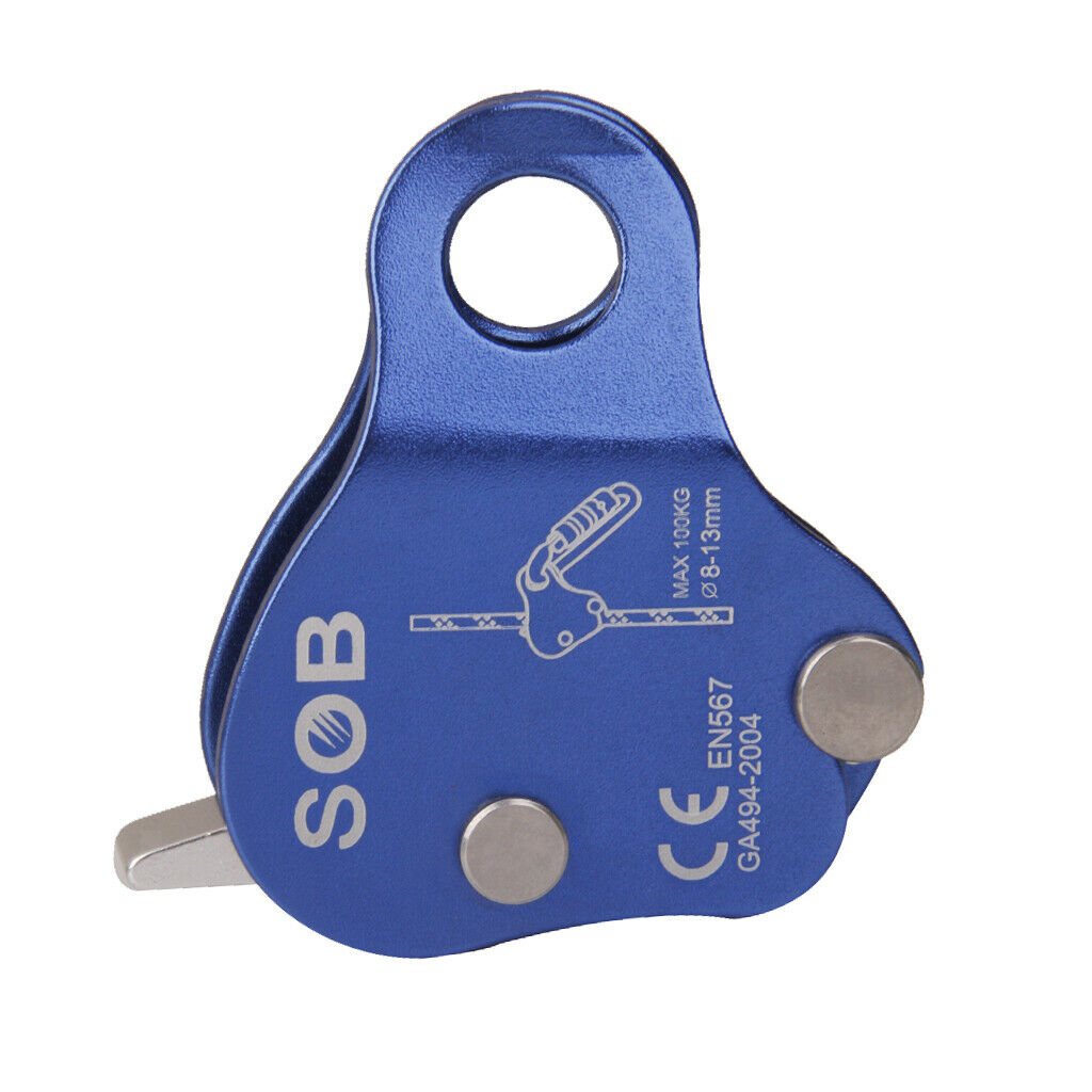 Outdoor Aluminum Climbing Belay Device Abseil Device Rope Grab 24KN