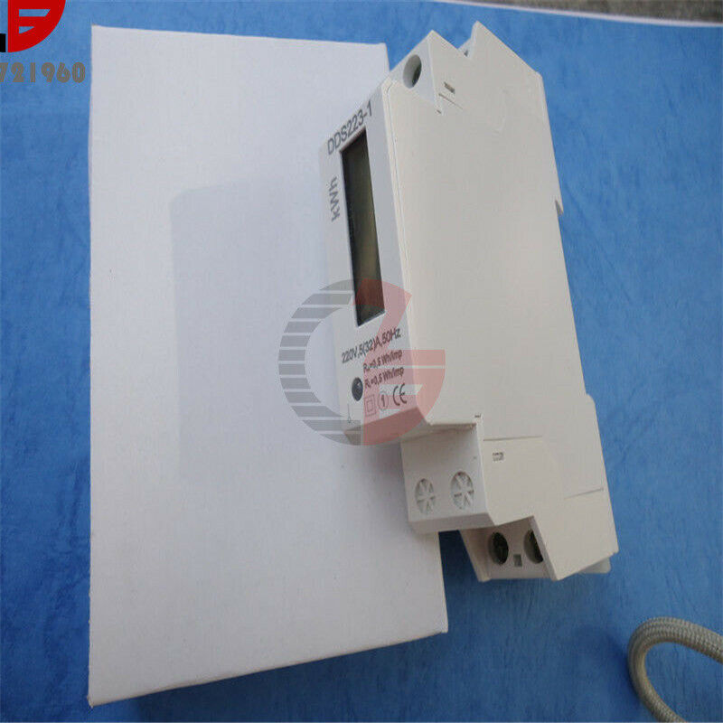 Digital LCD DDS223-1 220V 230V 32A AC DIN Rail Electric Kilo Watt Hour KWH Meter