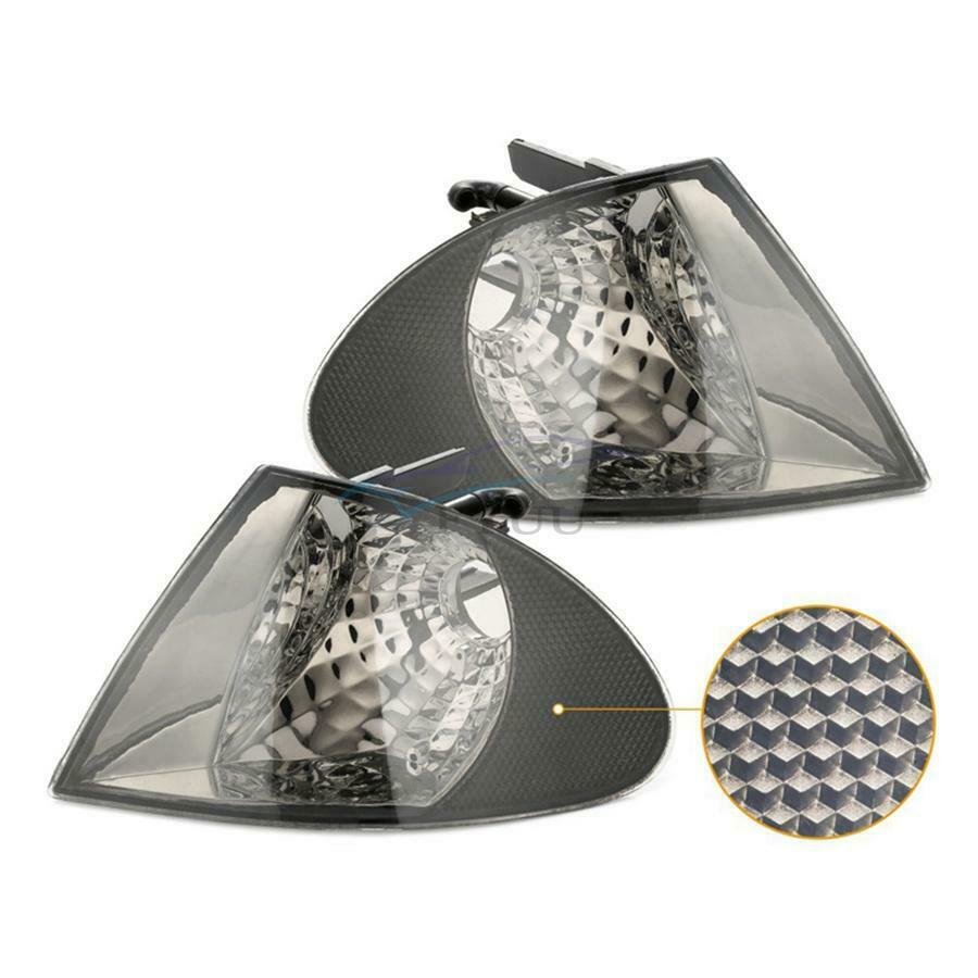 1 Pair ABS Shell PC Lens Corner Light Cover For BMW 3 Series E46 Sedan 1999-2001