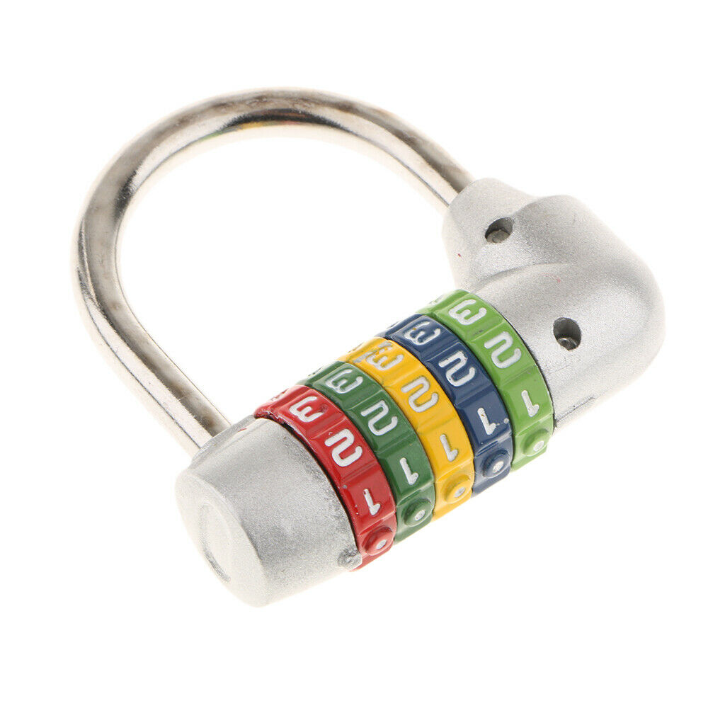 2Pcs Mini 5 Digits Number Password Code Lock Combination Padlock Resettable for