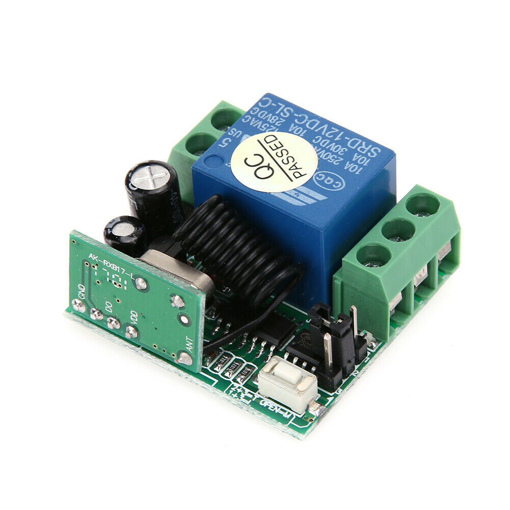 12V Relay Wireless Remote Control Lamp Two Key LED Switch Transceiver @
