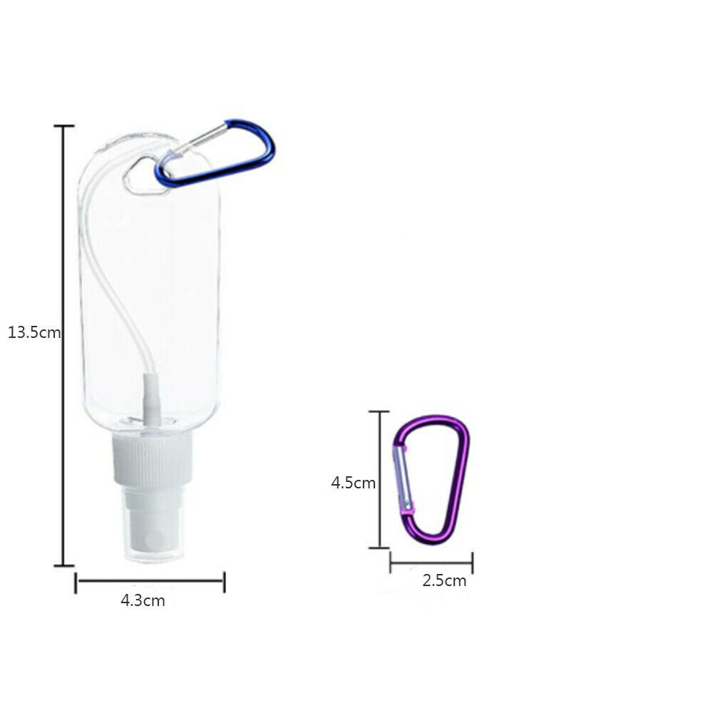 Portable Plastic Empty Bottles Hand Makeup Spray Containers Keychain Bottles