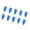 10 Pcs Cord Stopper Latch Panel Nylon Blue Auto