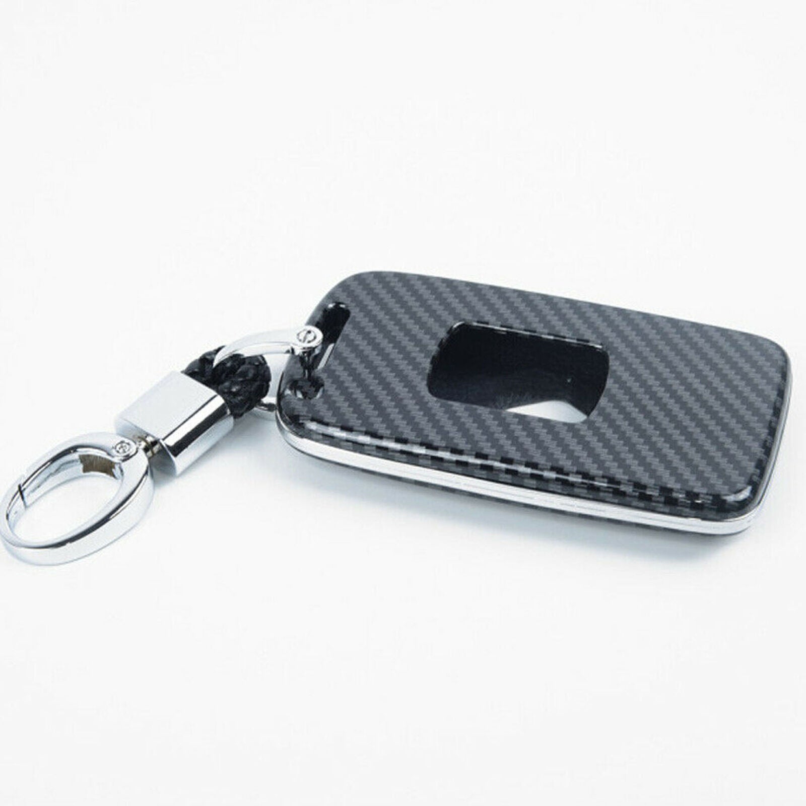 For Renault Kadjar Megane Koleos Carbon Fiber Car Key Cover Fob Case Accessories