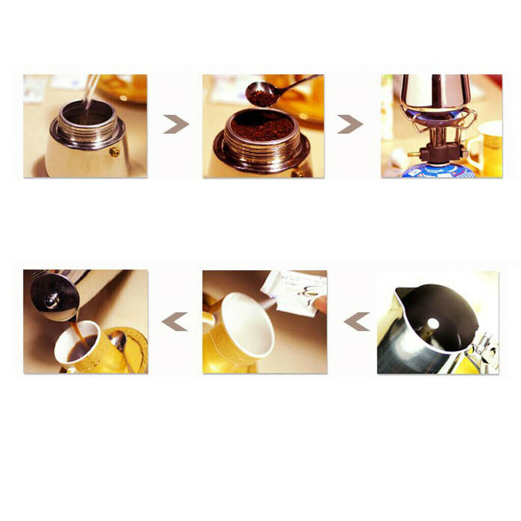 Aluminum Coffee Moka Cooker Pot Expresso Latte Cooker Coffee Maker 3 / 6Cups