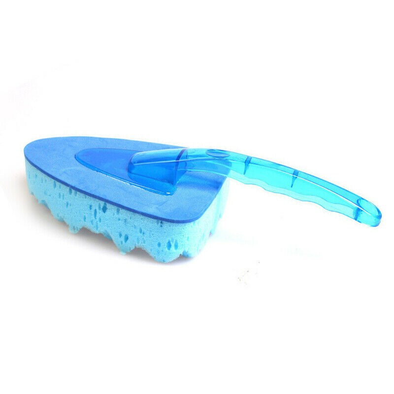 1PC Car Wash Cleaning Triangle Sponge Brush Blue Wave Hand Tool Water Absorption