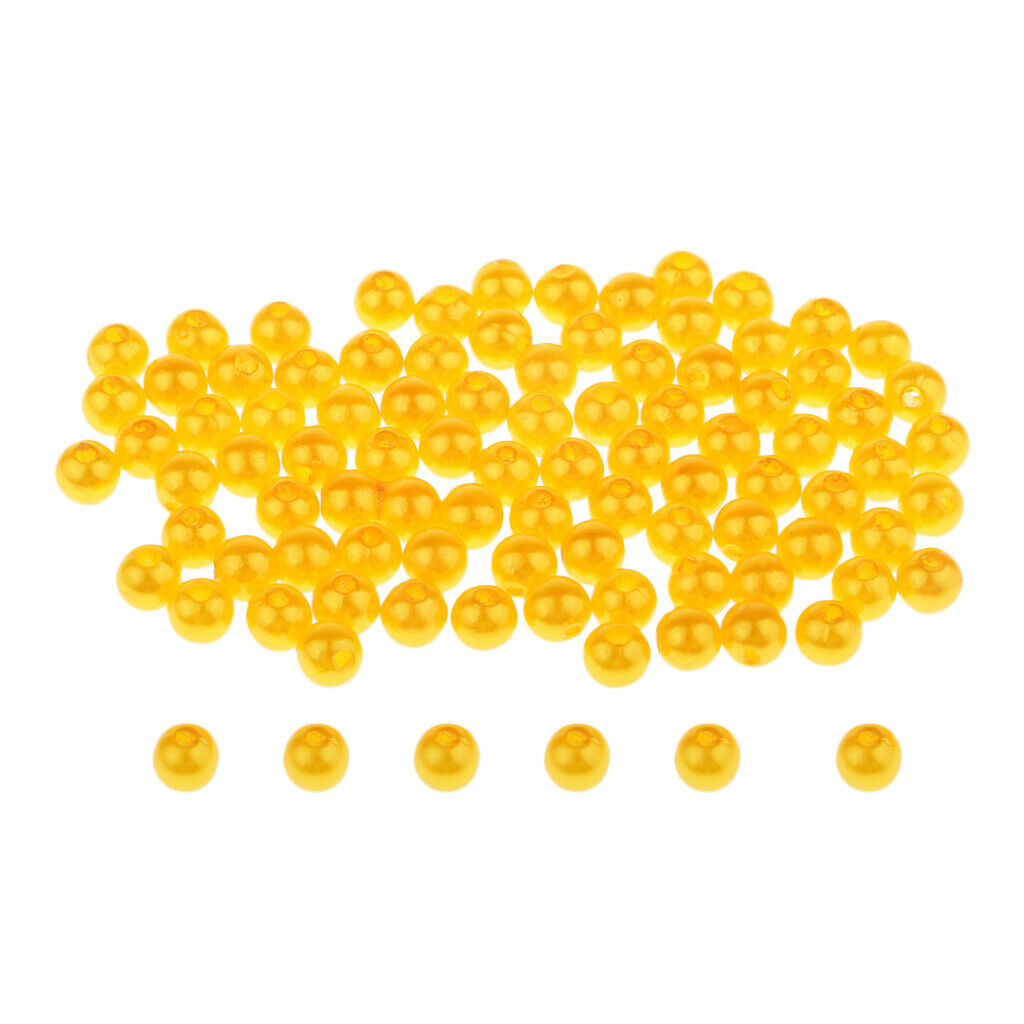 60 Pieces Carp Lure Fishing Beads Round Floating Fishing Beads Golden