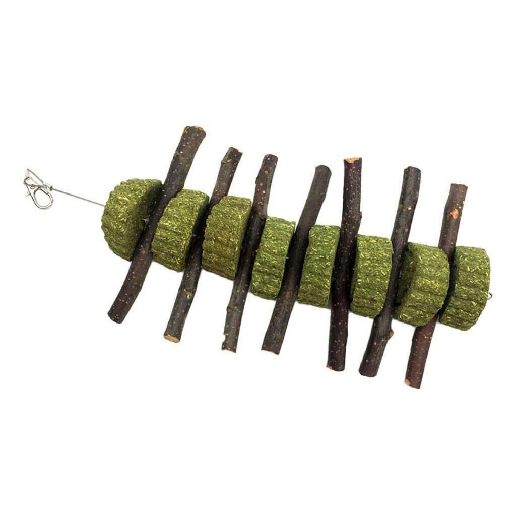 Wood Molar Sticks W/Grass Cake Pet Chinchilla