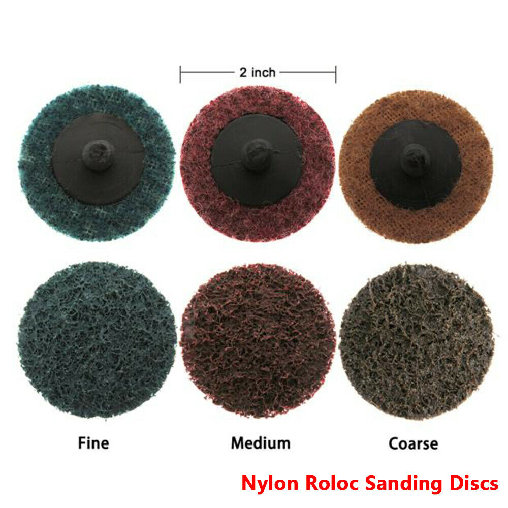 52 Pcs / Set  Ø 2" 50 mm Roloc Sanding Discs Quick Change Type-R Roll Lock Pads