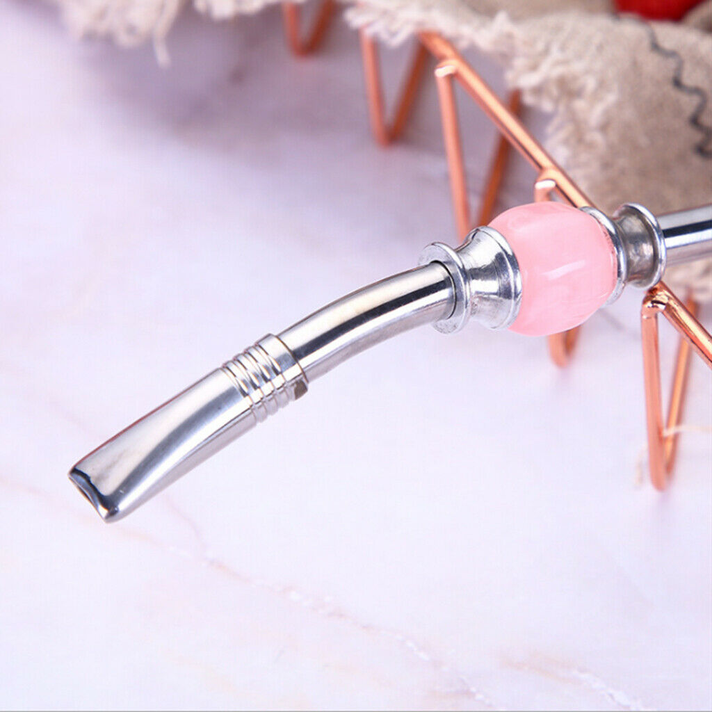 Stainless Steel Yerba Mate Straw Spoon Bombilla Tea Strainer Colander Yellow