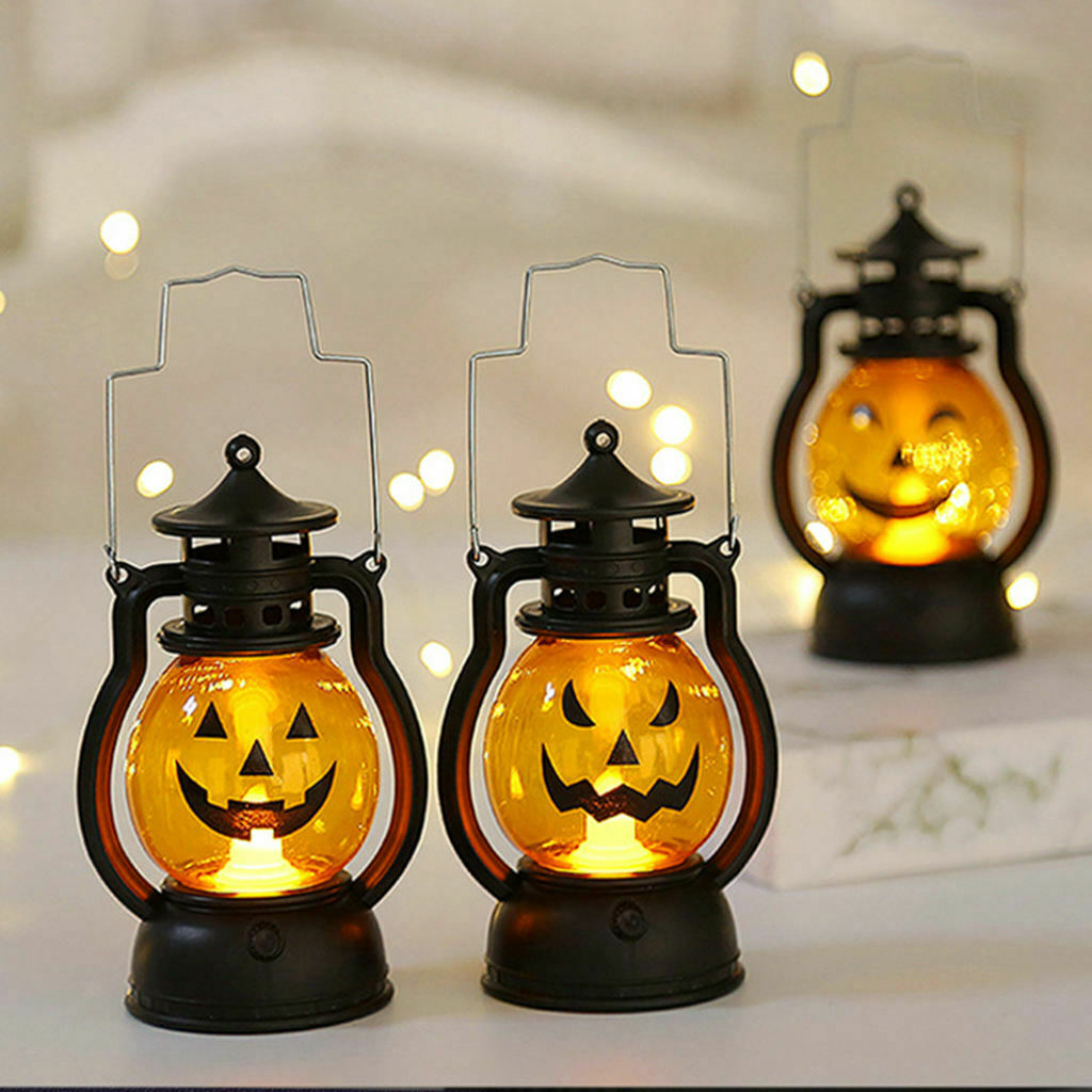 3pcs LED Lantern Lights Battery Operated, Halloween Lamp Pumpkin, Halloween