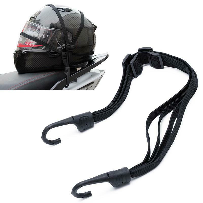 2 Hooks Motorcycles Strength Retractable Helmet Luggage Elastic Rope Strap New