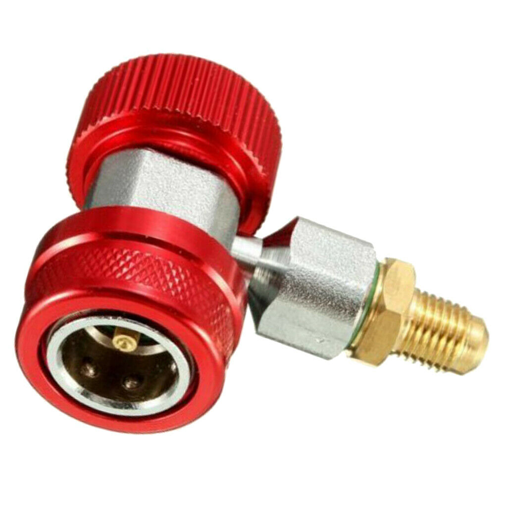 R134A Quick Coupling Adapters Refrigerant Adjustable High A/C Auto Gauge Set